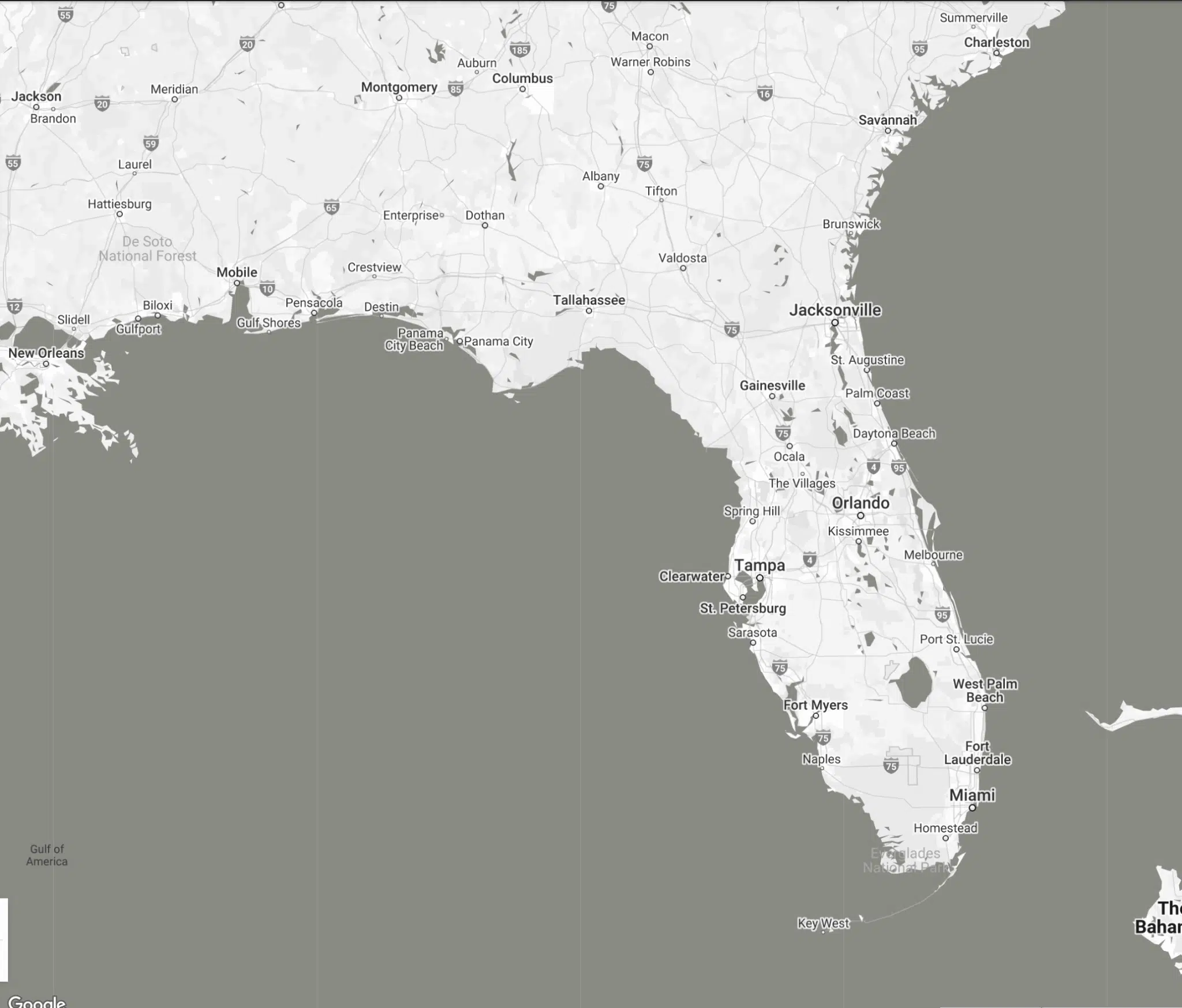 Map of Florida highlighting key cities, relevant for NOW Tax Planning's services in the area.