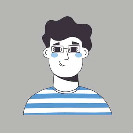 Illustration of Roger Holda, Tax Associate at NOW Tax Planning, smiling with a striped shirt and glasses, representing the team dedicated to hassle-free tax preparation and accounting solutions.